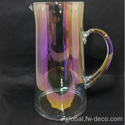 Glass Pitcher & Carafe colored plating crystal drinking glass water jug Factory